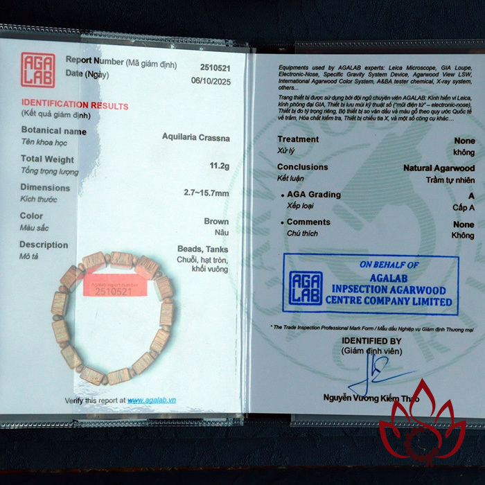 Vòng Trầm Hương Hạt Lách | Trầm Tốc Banh Tự Nhiên